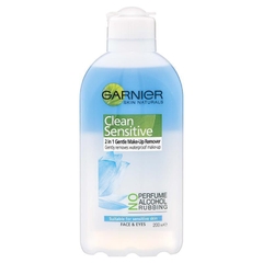 Nước tẩy trang Garnier Clean Sensitive 2 in 1 Waterproof Face and Eye Makeup Remover