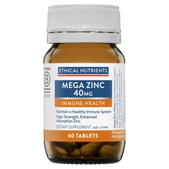 Viên uống bổ sung Kẽm tăng cường hệ miễn dịch Ethical Nutrients Mega Zinc 40mg
