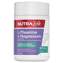 Viên uống hỗ trợ giảm căng thẳng Nutra-Life L-Theanine + Magnesium