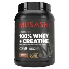 Bột uống hỗ trợ tăng cơ Musashi 100% Whey + Creatine