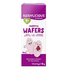 Bánh ăn dặm Kiddylicious Wafers Raspberry 4 X 4g Pack