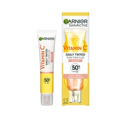 Sữa chống nắng dưỡng sáng làm đều màu da Garnier Vitamin C Glow Daily Tinted Eventone Fluid SPF 50+