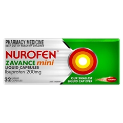 Viên uống giảm đau Nurofen Zavance Mini Liquid Capsules Ibuprofen 200mg