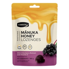 Viên ngậm Comvita Manuka Honey Lozenges with Elderberry Extract + Vitamin C