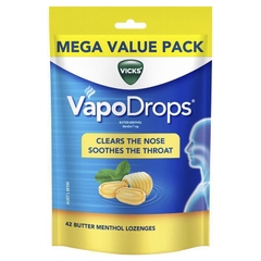 Viên ngậm giảm ho Vicks VapoDrops Butter Menthol
