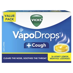 Viên ngậm giảm ho Vicks VapoDrops + Cough Menthol