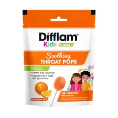 Kẹo mút làm dịu cổ họng cho bé Difflam Kids Soothing Throat Pops