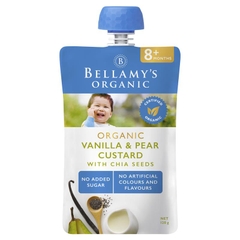 Kem ăn dặm Bellamy's Organic Vanilla & Pear Custard with Chia Seeds