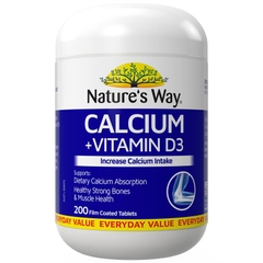 Viên uống bổ sung Canxi Nature's Way Calcium + Vitamin D3
