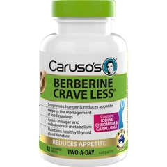 Viên uống hỗ trợ giảm thèm ăn Carusos Berberine Crave Less