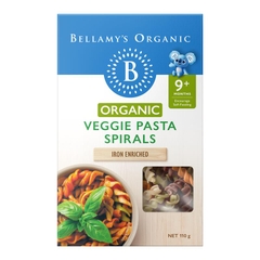Nui ăn dặm rau củ hữu cơ Bellamys Organic Veggie Pasta Spirals