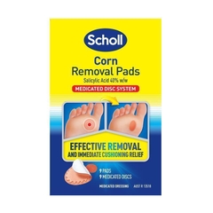 Miếng dán trị mắt cá chân Scholl Corn Removal Medicated Disc Pads System