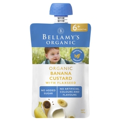 Kem sữa ăn dặm Bellamy's Organic Banana Custard with Flaxseed