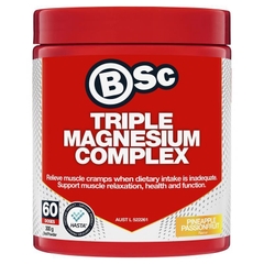 Bột uống bổ sung Magie và Vitamin D3 BSc Triple Magnesium + Vitamin D3 Pineapple Passionfruit