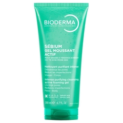 Gel rửa mặt tẩy tế bào chết cho da mụn Bioderma Sebium Gel Moussant Actif Exfoliating Cleanser suitable For Acne Prone Skin
