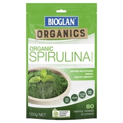 Bột tảo xoắn hữu cơ Bioglan Organics Spirulina Powder 100g