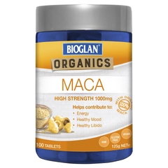 Viên uống Maca liều cao Bioglan Organics Maca High Strength 1000mg 100 viên