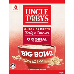 Yến mạch ăn liền Uncle Tobys Oats Quick Sachets Big Bowl Original 368g