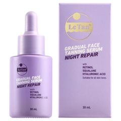 Tinh chất dưỡng nâu da mặt và phục hồi ban đêm Le Tan Gradual Face Tanning Serum Night Repair