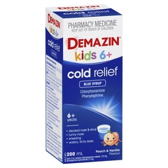 Siro giảm cảm lạnh Demazin Kids 6+ Cold Relief Blue Syrup