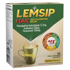 Bột pha uống nóng giảm cảm cúm Lemsip Max Multi-Symptom Cold and Flu Relief All-In-1 Hot Drink