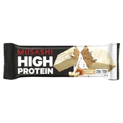 Thanh bổ sung protein Musashi High Protein White Choc Caramel