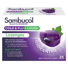 Siro hỗ trợ giảm cảm cúm và ho Sambucol Cold & Flu + Cough