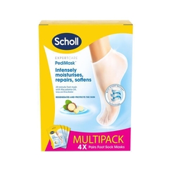 Mặt nạ ủ chân dưỡng ẩm Scholl Dry Skin Macadamia Oil PediMask Multipack