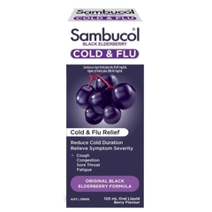 Siro giảm cảm lạnh và cảm cúm Sambucol Cold & Flu Liquid