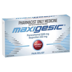 Viên uống giảm đau Maxigesic Double Action Combination Pain Relief Paracetamol + Ibuprofen