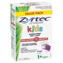 Siro chống dị ứng cho trẻ em vị nho Zyrtec Kids Liquid Grape