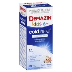 Siro giảm cảm lạnh Demazin Kids 6+ Cold Relief Colour Free Syrup