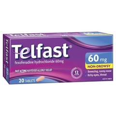 Viên uống giảm dị ứng Telfast Hayfever Allergy Relief 60mg Non-Drowsy