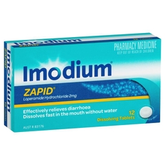Viên ngậm tan nhanh cầm tiêu chảy Imodium Zapid Diarrhoea
