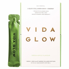Nước uống Collagen hỗ trợ đẹp da và tăng năng lượng Vida Glow Liquid Collagen Skin + Energy Green Apple