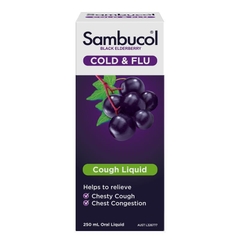 Siro hỗ trợ cảm cúm và ho Sambucol Cold & Flu + Cough Liquid