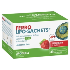 Dung dịch bổ sung sắt Lipo-Sachets Ferro Strawberry