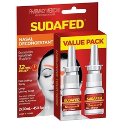 Chai xịt mũi thông mũi Sudafed Nasal Spray Pump Twin Pack