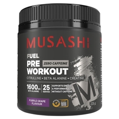Bột uống hỗ trợ tăng sức mạnh trước khi tập Musashi Pre Workout Zero Caffeine