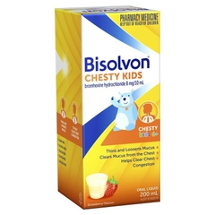 Si-rô ho tiêu đờm cho bé Bisolvon Chesty Kids Cough 200ml