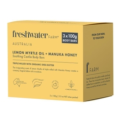 Xà phòng tắm Freshwater Farm Lemon Myrtle Oil + Manuka Honey Body Bar