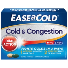 Viên uống hỗ trợ giảm cảm lạnh và nghẹt mũi Ease a Cold Cold & Congestion Day & Night