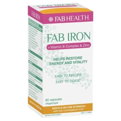 Viên uống bổ sung sắt Fab Iron + Vitamin B Complex and Zinc