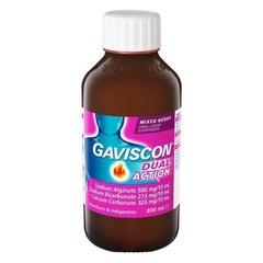 Dung dịch uống giảm ợ nóng và khó tiêu Gaviscon Dual Action Liquid Mixed Berry Flavour Heartburn and Indigestion Relief