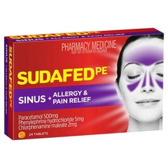 Viên uống giảm viêm xoang, dị ứng và giảm đau Sudafed PE Sinus + Allergy & Pain Relief Tablets