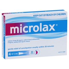 Dung dịch bơm trực tràng trị táo bón Microlax Enemas