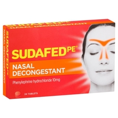 Viên uống giảm nghẹt mũi Sudafed PE Nasal Decongestant Tablets