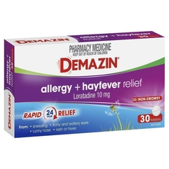 Viên uống giảm dị ứng và viêm mũi dị ứng không gây buồn ngủ Demazin Allergy + Hayfever Relief Non-Drowsy
