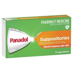 Viên đặt hạ sốt giảm đau Panadol Suppositories Paracetamol 500mg