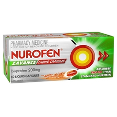Viên uống giảm đau nhanh Nurofen Zavance Fast Pain Relief Liquid Capsules Ibuprofen 200mg